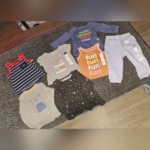 Lot of 7 okie dokie baby clothes NWB  size 3M